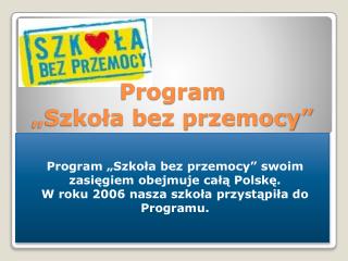 Program „Szkoła bez przemocy”