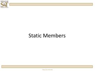 Static Members