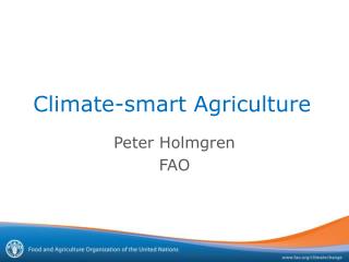 Climate-smart Agriculture
