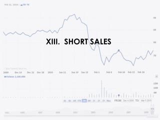 XIII. SHORT SALES