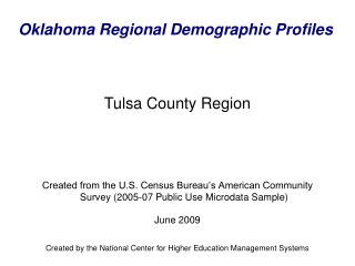 Oklahoma Regional Demographic Profiles