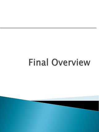 Final Overview