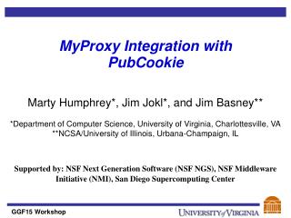 MyProxy Integration with PubCookie