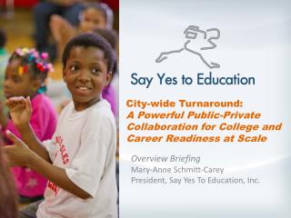 Overview Briefing Mary-Anne Schmitt-Carey President, Say Yes To Education, Inc.