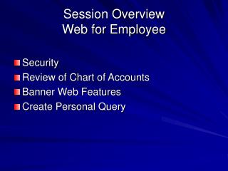 Session Overview Web for Employee