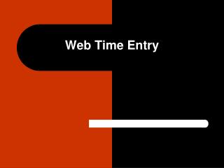 Web Time Entry