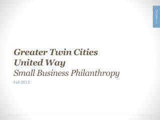 Greater Twin Cities United Way Small Business Philanthropy
