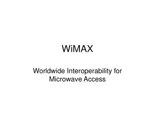 WiMAX