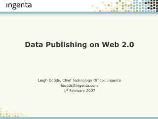 Data Publishing on Web 2.0