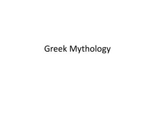 Greek Mythology