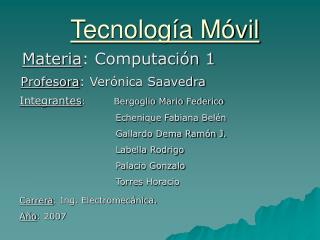 Tecnología Móvil