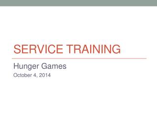 Service Training