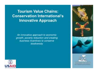 Tourism Value Chains: Conservation International’s Innovative Approach