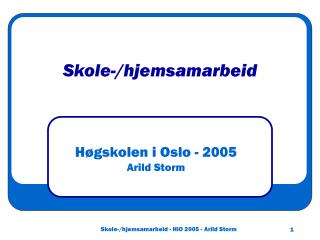 Skole-/hjemsamarbeid