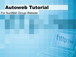 Autoweb Tutorial