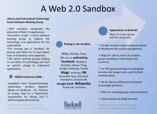 A Web 2.0 Sandbox