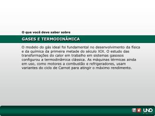 GASES E TERMODINÂMICA