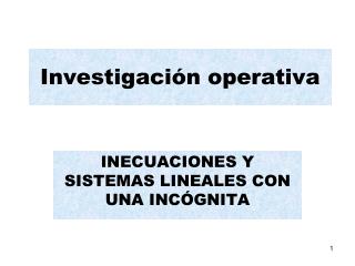 Investigación operativa