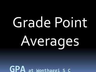GPA at Wonthaggi S C