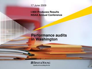 Performance audits in Washington