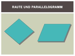 Raute und Parallelogramm