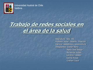 Trabajo de redes sociales en el área de la salud