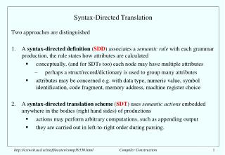 Syntax-Directed Translation