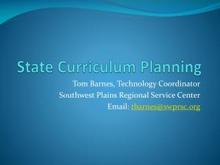 State Curriculum Planning