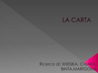 LA CARTA