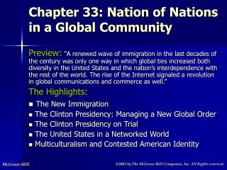 Chapter 33: Nation of Nations in a Global Community