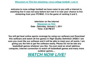 Wisconsin vs TCU live streaming | ncca college football | Li