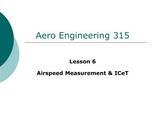 Aero Engineering 315