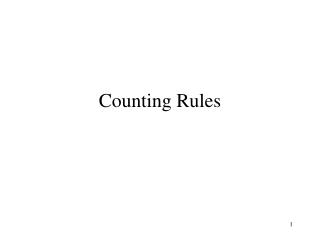 Counting Rules