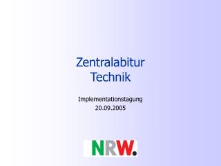 Zentralabitur Technik