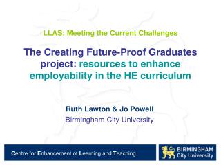 Ruth Lawton &amp; Jo Powell Birmingham City University