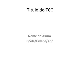 Título do TCC