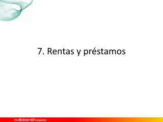 7. Rentas y préstamos