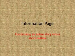 Information Page