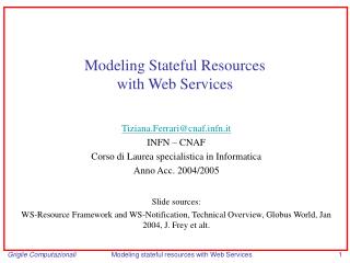 Modeling Stateful Resources with Web Services