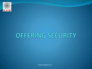 OFFERING SECURITY