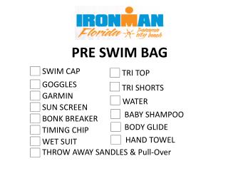 PRE SWIM BAG