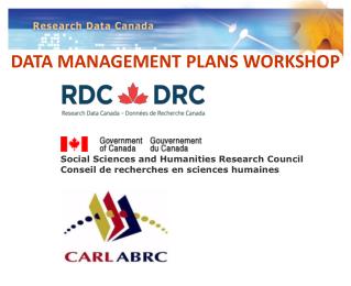 DATA MANAGEMENT PLANS WORKSHOP