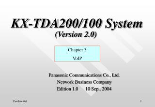 KX-TDA200/100 System (Version 2.0)