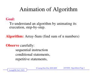 Animation of Algorithm