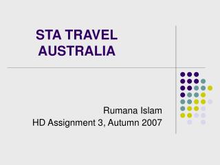 STA TRAVEL AUSTRALIA