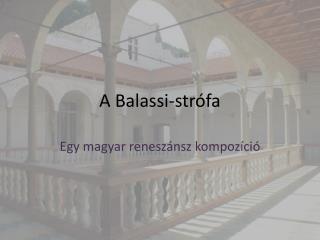 A Balassi-strófa