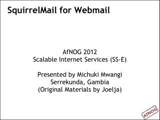 SquirrelMail for Webmail