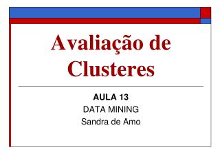 Avaliação de Clusteres