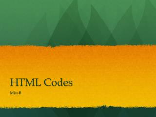 HTML Codes