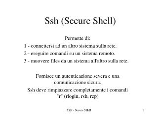 Ssh (Secure Shell)